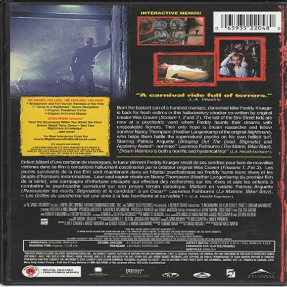 A Nightmare On Elm Street 3 - Dream Warriors - 1987 Classic Horror/Slasher Film - Picture 2 of 2